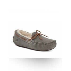 UGG Womens Dakota Slip On Loafers Size 7 Shearling Lined Slipper Pewter Cozy